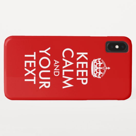 Kalm houden en Jouw tekst houden Case-Mate iPhone Case (Achterkant (horizontaal))