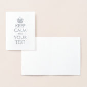 Kalm houden en Jouw tekst houden Folie Kaarten (Display)