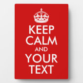 Kalm houden en Jouw tekst houden Fotoplaat (voorkant)