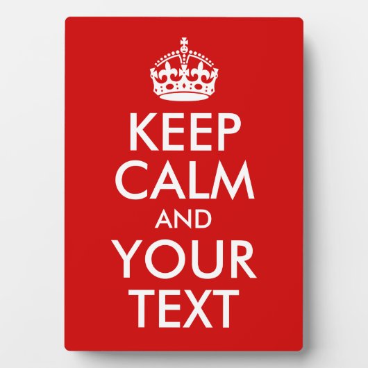 Kalm houden en Jouw tekst houden Fotoplaat (voorkant)