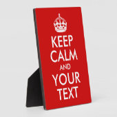 Kalm houden en Jouw tekst houden Fotoplaat (Zijkant)