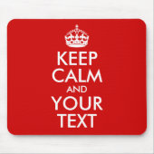 Kalm houden en Jouw tekst houden Muismat (Voorkant)