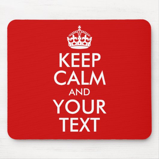 Kalm houden en Jouw tekst houden Muismat (Voorkant)