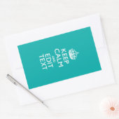 Kalm houden en Jouw tekst houden op Acent Turquois Rechthoekige Sticker (Envelop)