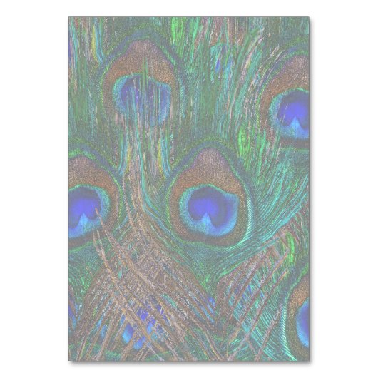 Kalm houden en Jouw tekst houden op Peacock Feathe Kaart (Achterkant)