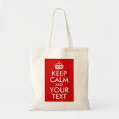 Kalm houden en Jouw tekst houden Tote Bag (Voorkant)