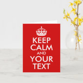 Kalm houden en Jouw tekst Kaart (Gele Bloem)
