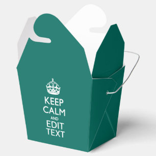 Kalm houden en Jouw tekst op Accent Turquoise Bedankdoosjes
