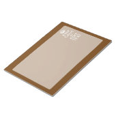 Kalm houden en Jouw tekst op bruin Notitieblok (Schuin)