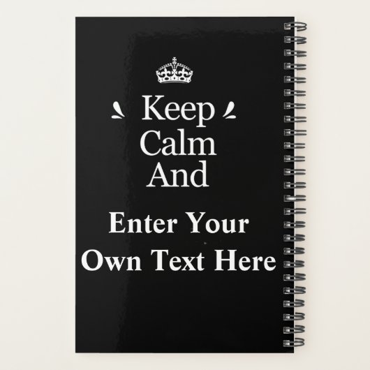 Kalm houden en Jouw tekst toevoegen Personaliseren Planner (Achterkant)