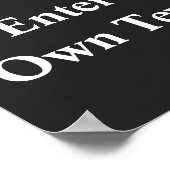 Kalm houden en Jouw tekst toevoegen Personaliseren Poster (Hoek)