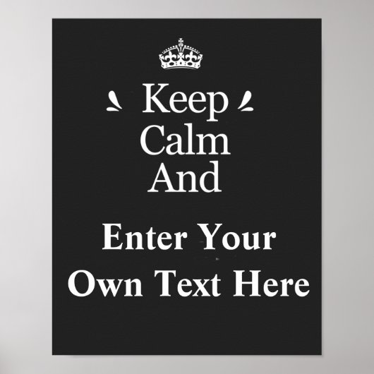 Kalm houden en Jouw tekst toevoegen Personaliseren Poster (Voorkant)