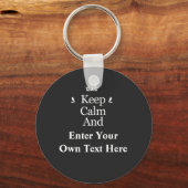 Kalm houden en Jouw tekst toevoegen Personaliseren Sleutelhanger (Voorkant)