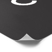 Kalm houden en kaas zeggen - zwart poster (Hoek)