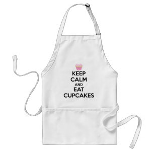 Kalm houden en kalm eten Cupcakes Apron Standaard Schort