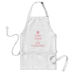Kalm houden en kalm eten Cupcakes apron Standaard Schort