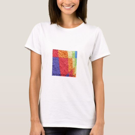 Kalm houden en kantelen ingeschakeld t-shirt (Voorkant)