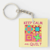 Kalm houden en kantelen voor blokkleurig patchwork sleutelhanger (Voorkant)