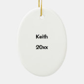 Kalm houden en Kayak met naamdatum Keramisch Ornament (Achterkant)