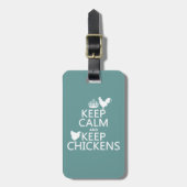 Kalm houden en Kippen houden (om het even welke ac Bagagelabel (Voorkant verticaal)