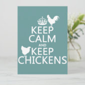 Kalm houden en Kippen houden (om het even welke ac Kaart (Staand voorkant)