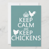 Kalm houden en Kippen houden (om het even welke ac Kaart (Voorkant)