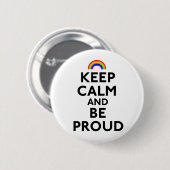 Kalm houden en klaar zijn ronde button 5,7 cm (Voorkant /achterkant)