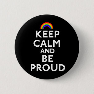 Kalm houden en klaar zijn ronde button 5,7 cm