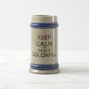 kalm houden en kleurrijk maken bierpul