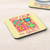 Kalm houden en kleurrijke patchworkblokken kantele bier onderzetter (Linkerzijde)