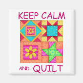 Kalm houden en kleurrijke patchworkblokken kantele magneet (Voorkant)