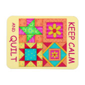 Kalm houden en kleurrijke patchworkblokken kantele magneet (Horizontaal)