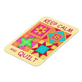 Kalm houden en kleurrijke patchworkblokken kantele magneet (Linkerzijde)