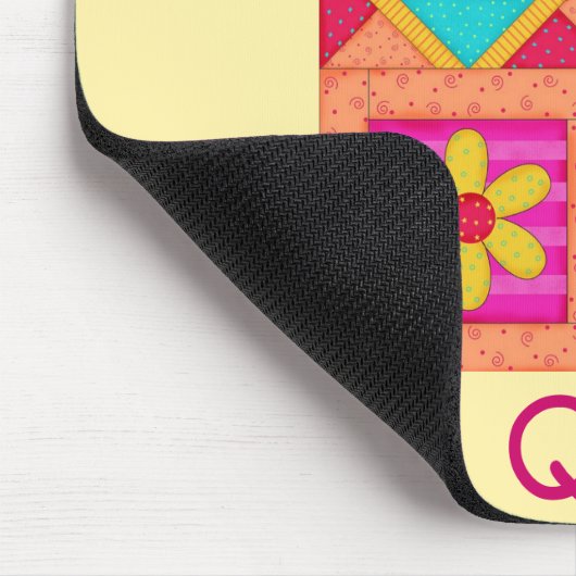 Kalm houden en kleurrijke patchworkblokken kantele muismat (Hoek)