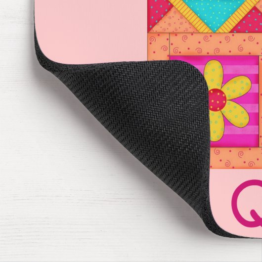 Kalm houden en kleurrijke patchworkblokken kantele muismat (Hoek)