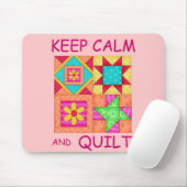 Kalm houden en kleurrijke patchworkblokken kantele muismat (Met muis)