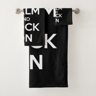 Kalm houden en klikken bad handdoek
