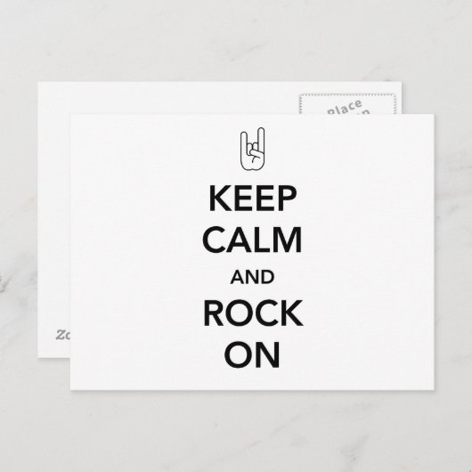 Kalm houden en klikken briefkaart (Voorkant / Achterkant)