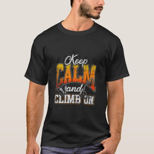Kalm houden en klimmen t-shirt (Voorkant)