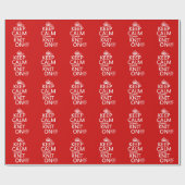 Kalm houden en Knit aan - alle kleuren Cadeaupapier (Vlak)