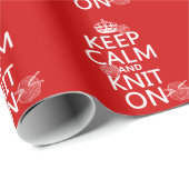 Kalm houden en Knit aan - alle kleuren Cadeaupapier (Rol Hoek)