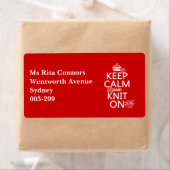 Kalm houden en Knit aan - alle kleuren Etiket (Insitu)