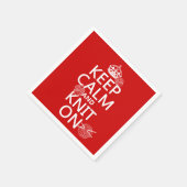 Kalm houden en Knit aan - alle kleuren Servetten (Hoek)