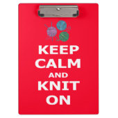 Kalm houden en Knit aan, op maat van achter Klembord (Voorkant)