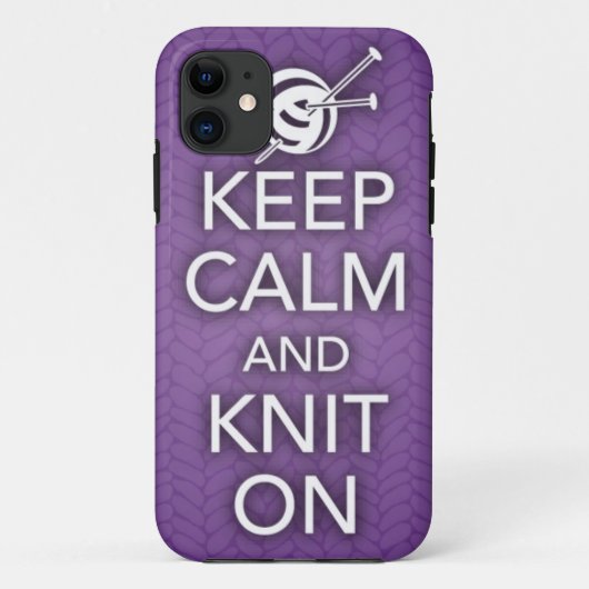 Kalm houden en Knit houden op iPhone 5 Hoesje (Achterkant)