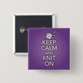 Kalm houden en Knit op Button houden (Voorkant /achterkant)