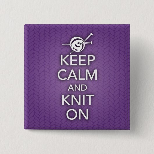 Kalm houden en Knit op Button houden (Voorkant)