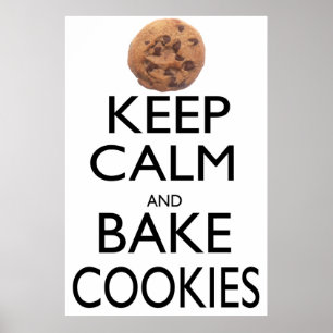 Kalm houden en koekjes bakken poster