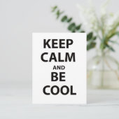 Kalm houden en koel zijn briefkaart (Staand voorkant)