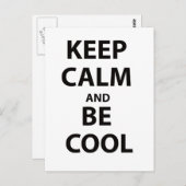 Kalm houden en koel zijn briefkaart (Voorkant / Achterkant)